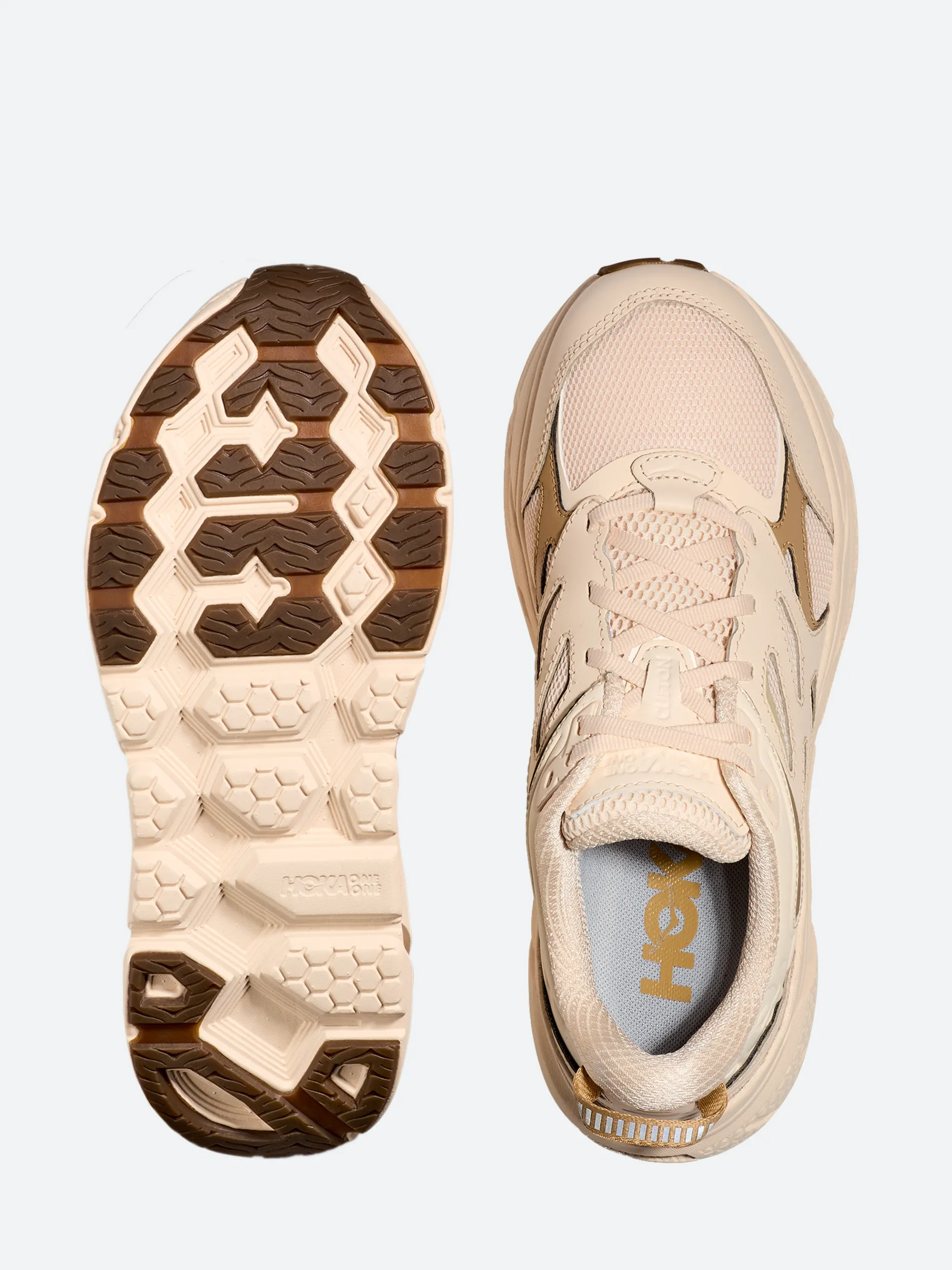 HOKA One One - Clifton L Athletics in Vanilla and Wheat
