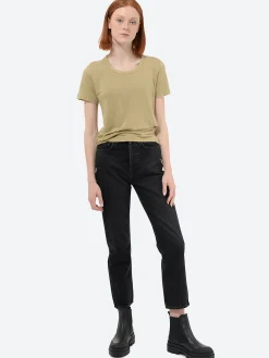 Isabel Marant Étoile - Kiliann Linen T-Shirt in Khaki