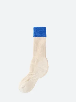 Ivy Ellis - The Meyer Men's Boot Socks in White and Blue