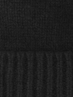 Jo Gordon - Plain Hat Contrast Pompom in Black/Pagoda Green