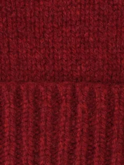 Jo Gordon - Plain Hat Contrast Pompom in Russet Red/Black