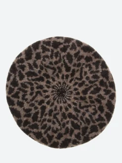 Kopka Accessories - Cheetah Beret in Taupe