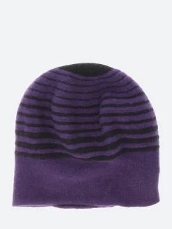 Kopka Accessories - Ringed Roll Up Beret in Viola