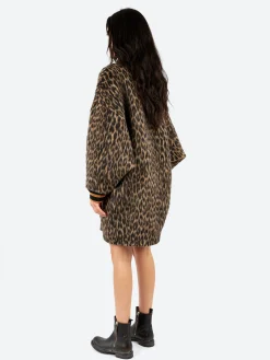 La DoubleJ - Brooklyn Coat in Cheetah Coating Light Beige