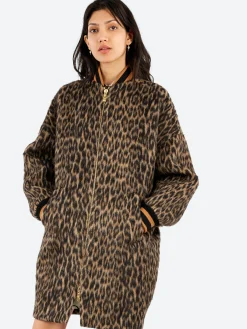 La DoubleJ - Brooklyn Coat in Cheetah Coating Light Beige