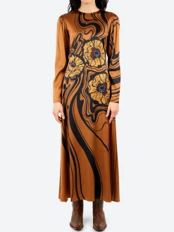 La DoubleJ - Clingy Swing Dress in Big Blooms