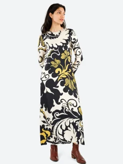 La DoubleJ - Long Sleeve Swing Dress in Marea