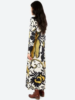 La DoubleJ - Long Sleeve Swing Dress in Marea