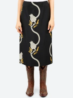 La DoubleJ - Pencil Skirt in Melograno Black and White