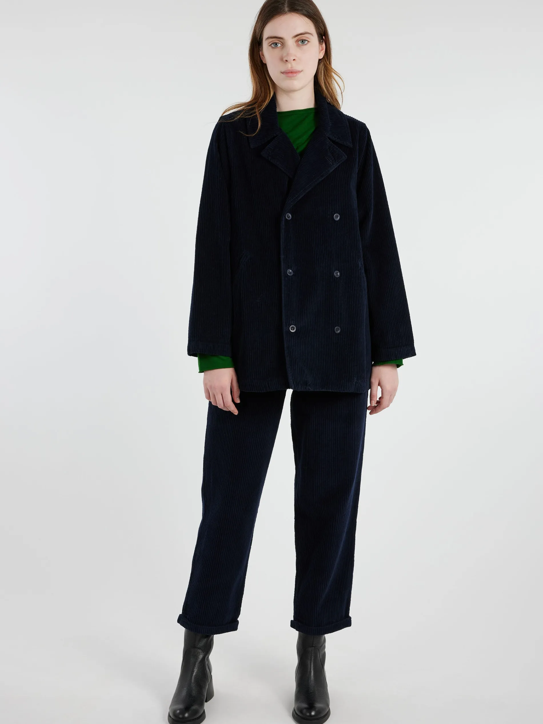 Labo.Art - Panta Paride Velluto Trousers in Atlantic