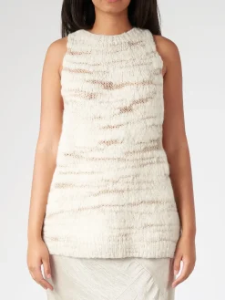 Lauren Manoogian - Handknit Threadbare Shell in Raw White