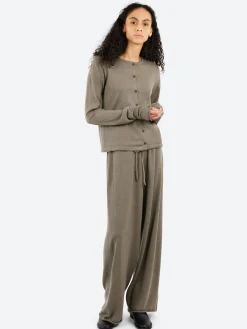 Lauren Manoogian - Super Fine Crewneck Cardigan in Concrete