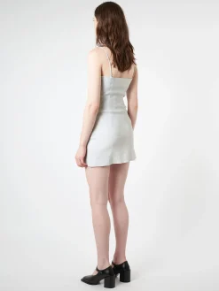 Linen Blend Strap Dress