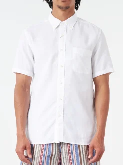 Linen Coolmax Button-Down Short Sleeve Shirt