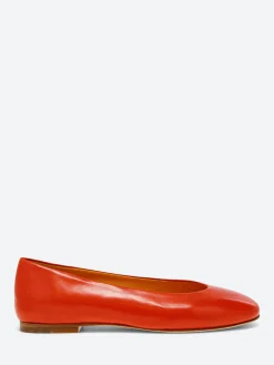 Mara Bini - Allegra Ballet Flats in Orange Seta