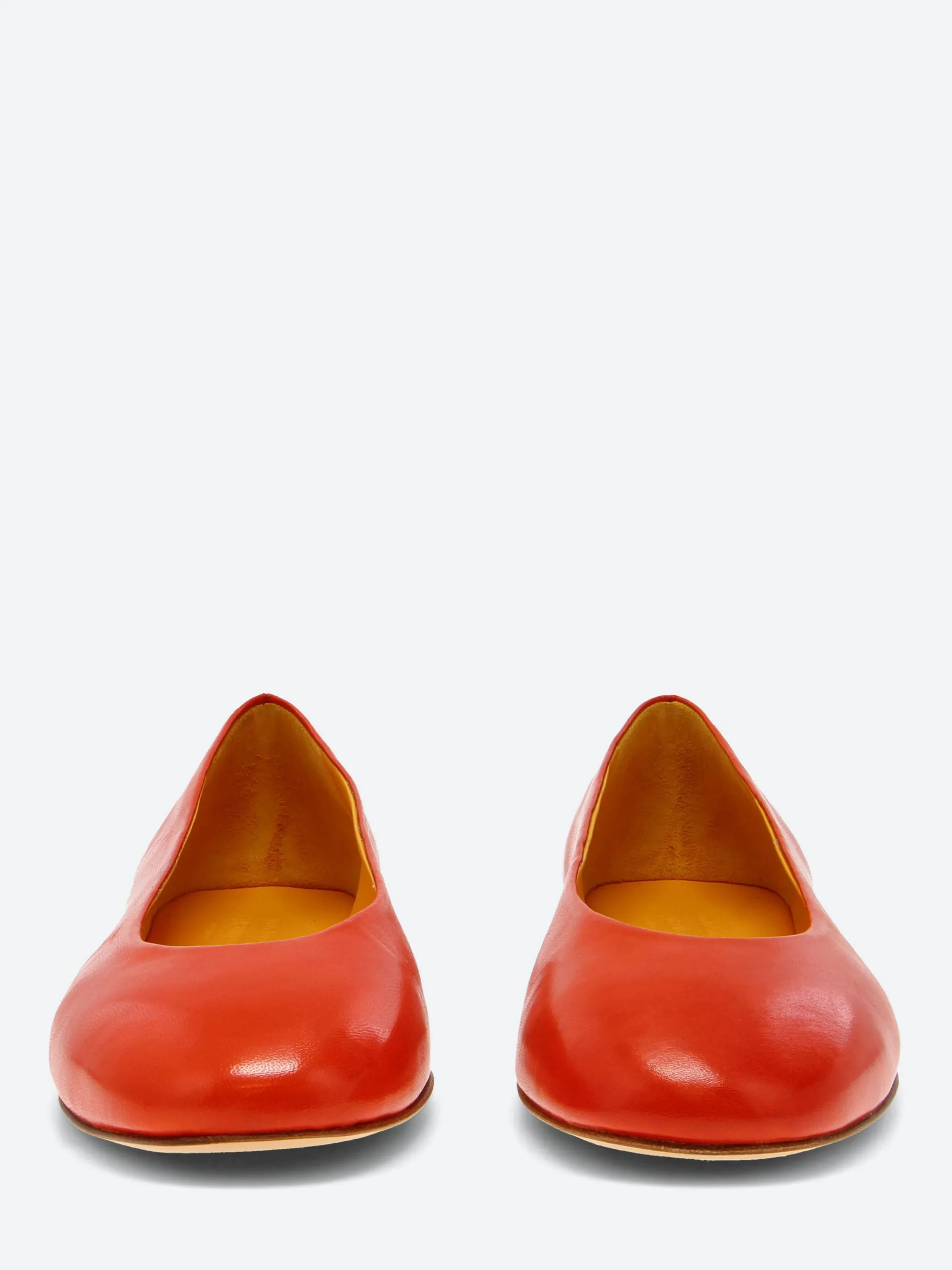 Mara Bini - Allegra Ballet Flats in Orange Seta