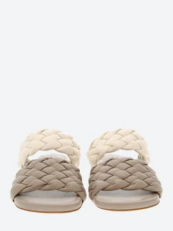 Mara Bini - Bright Sandals in Sage Piuma and Gesso Poi