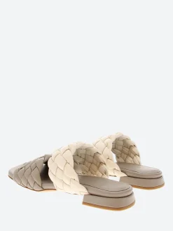 Mara Bini - Bright Sandals in Sage Piuma and Gesso Poi