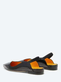 Mara Bini - Milena Slingback Flat in Nero Seta