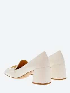 Mara Bini - Tania Heeled Loafer in Off White Seta