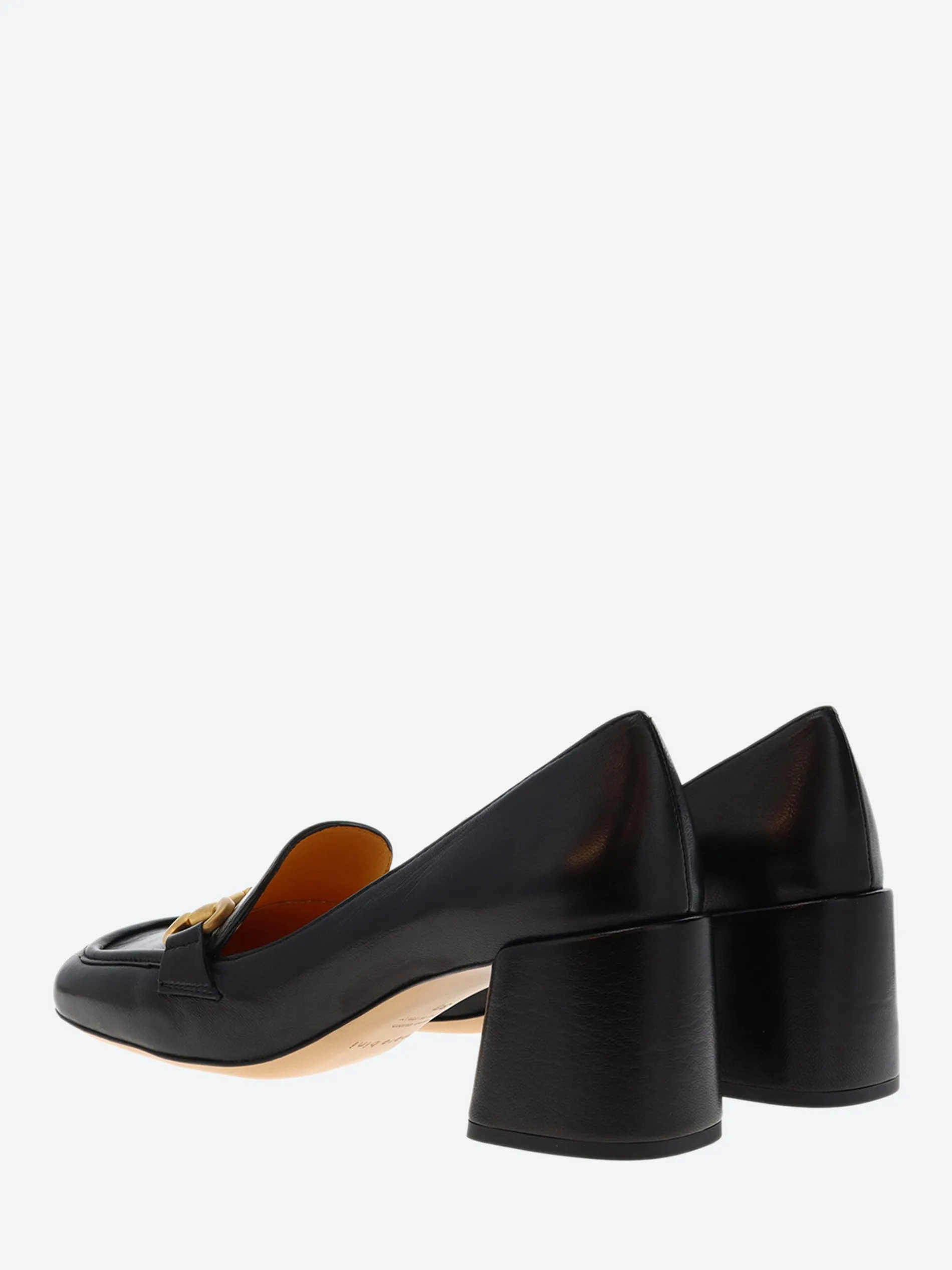 Mara Bini - Tania Heeled Loafer in Nero Seta