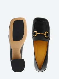 Mara Bini - Tania Heeled Loafer in Nero Seta