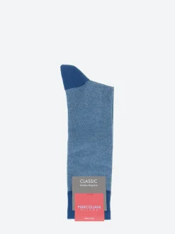 Marcoliani - Birdseye Socks in Ocean