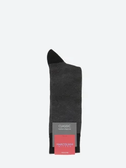 Marcoliani - Birdseye Socks in Black