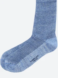 Marcoliani - Piqué Sock in Amalfi Blue