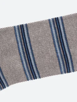 Marcoliani - Pique Stripe Socks in Khaki