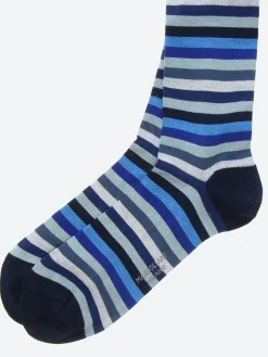 Marcoliani - Rainbow Stripe Sock in Blue Mix