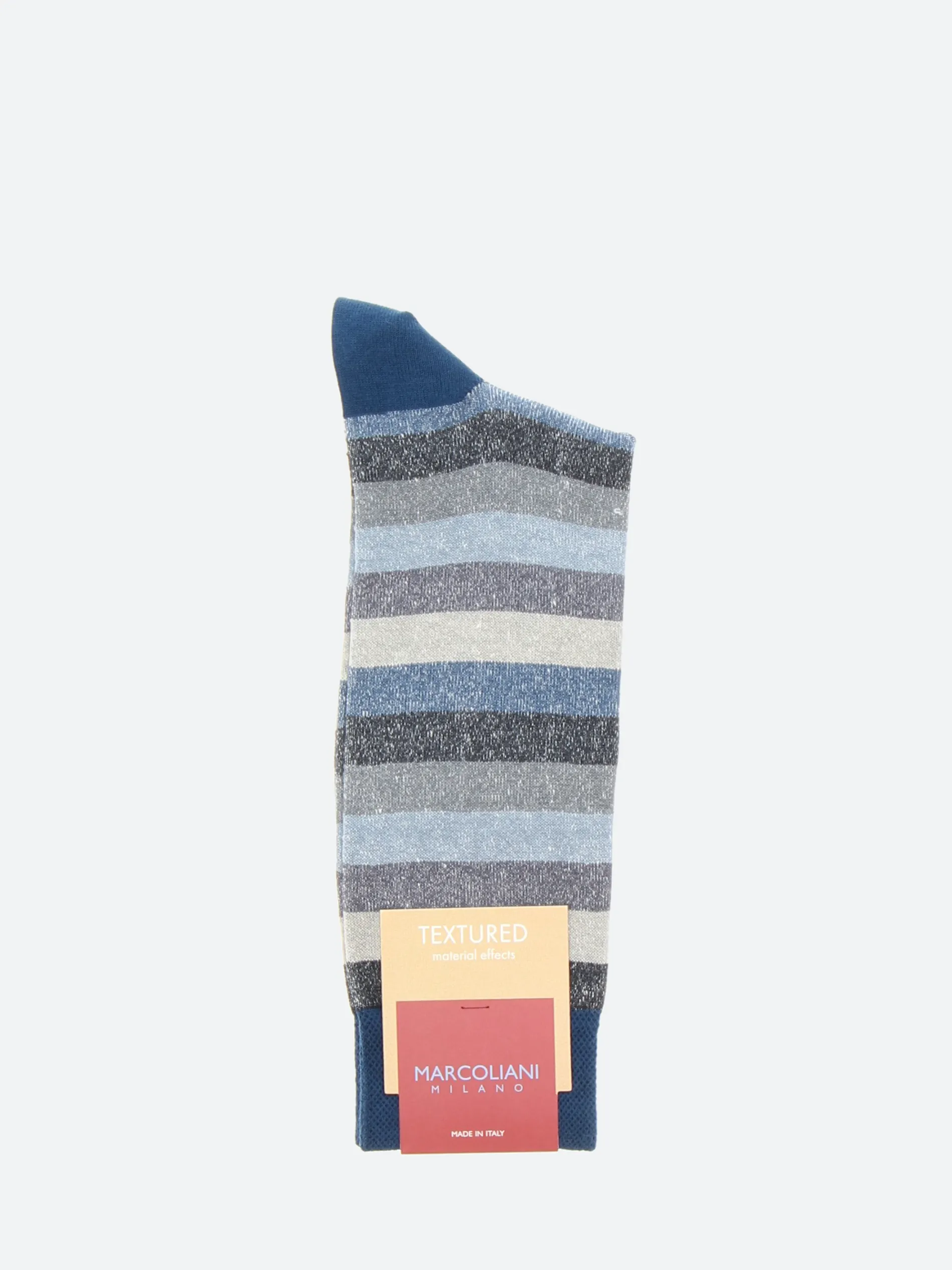 Marcoliani - Tonal Stripe Sock in Blue Mix