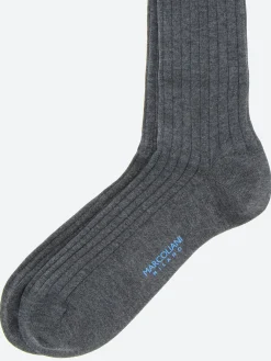 Marcoliani Milano - Essence of Cotton Sock in Asphalt