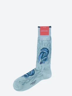 Marcoliani Milano - Koi Fish Crew Sock in Spa Green