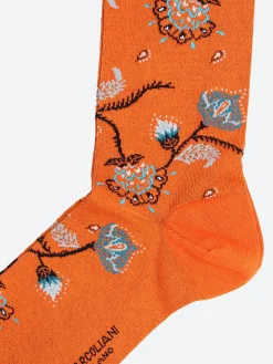 Marcoliani Milano - Mumbai Flower Sock in Orange