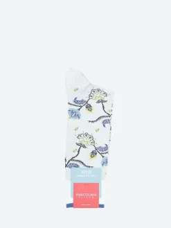 Marcoliani Milano - Mumbai Flower Sock in Ice Grey