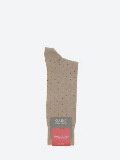 Marcoliani Milano - Pin Dot Socks in Taupe