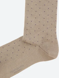 Marcoliani Milano - Pin Dot Socks in Taupe