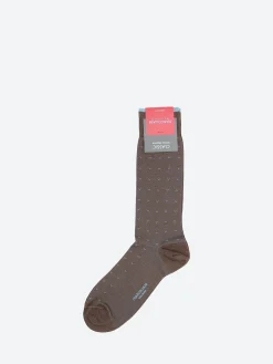 Marcoliani Milano - Volo Sock in Glaces Brown