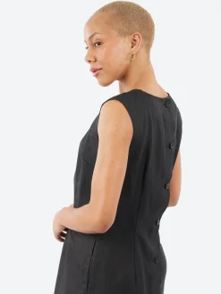 Margaret Howell - Back Button Dress in Black