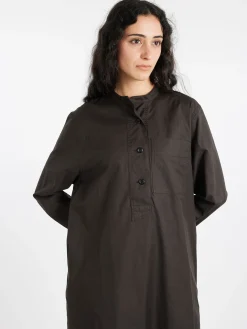 Margaret Howell - MHL Collarless Swing Dress in Ebony