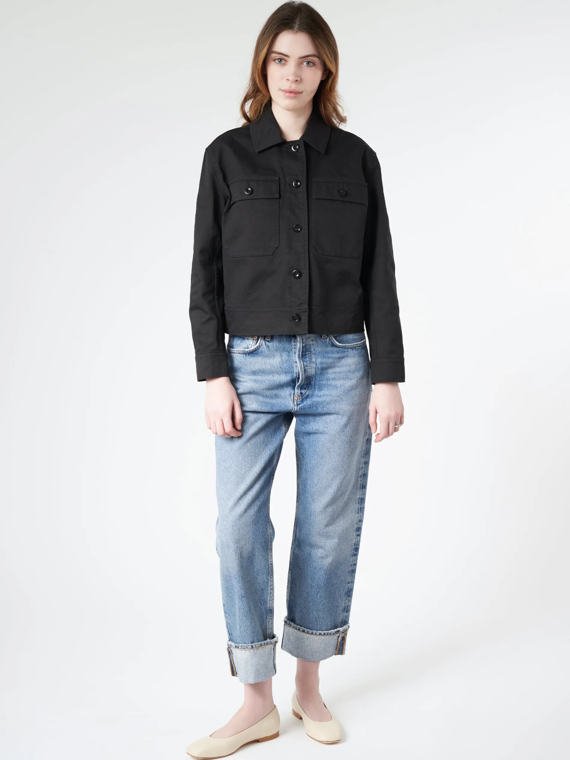 Margaret Howell - MHL Cropped Worker Jacket in Black