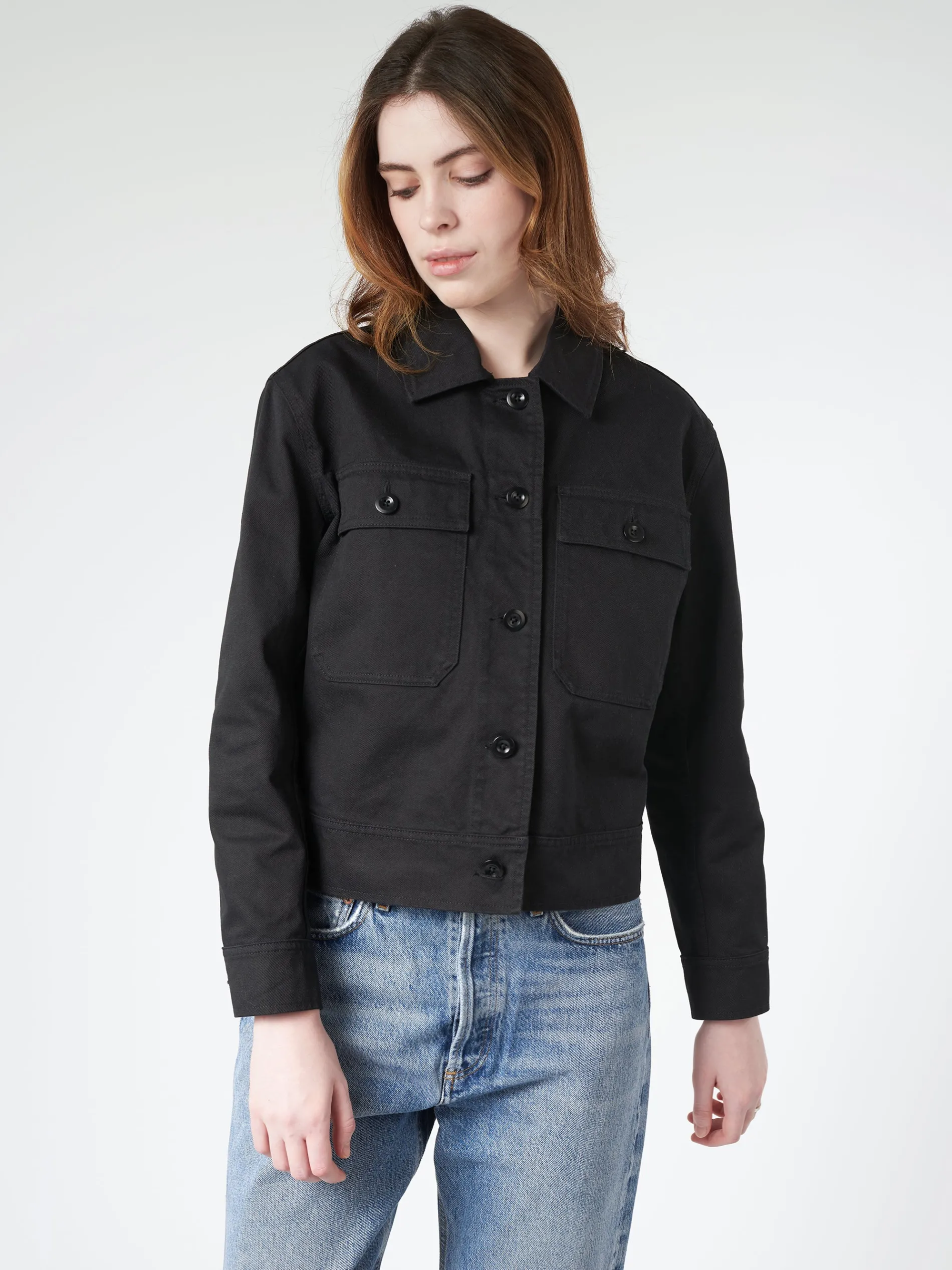 Margaret Howell - MHL Cropped Worker Jacket in Black