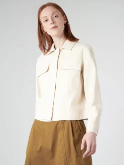 Margaret Howell - MHL Cropped Worker Jacket in Off White
