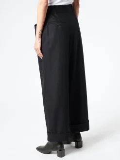Margaret Howell - Relaxed Crop Flannel Pant in Navy