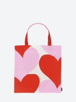 Marimekko - Sydämet Bag in White, Pink, and Red