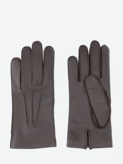 Mario Portolano - 1018 Deerskin Short Gloves in Brown
