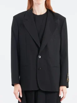 Marni - Blazer with Contrast Stitching in Black