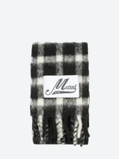 Marni - Brushed Check Scarf in Black