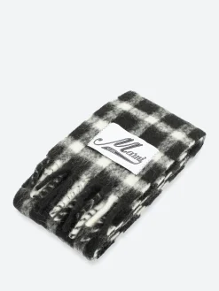 Marni - Brushed Check Scarf in Black
